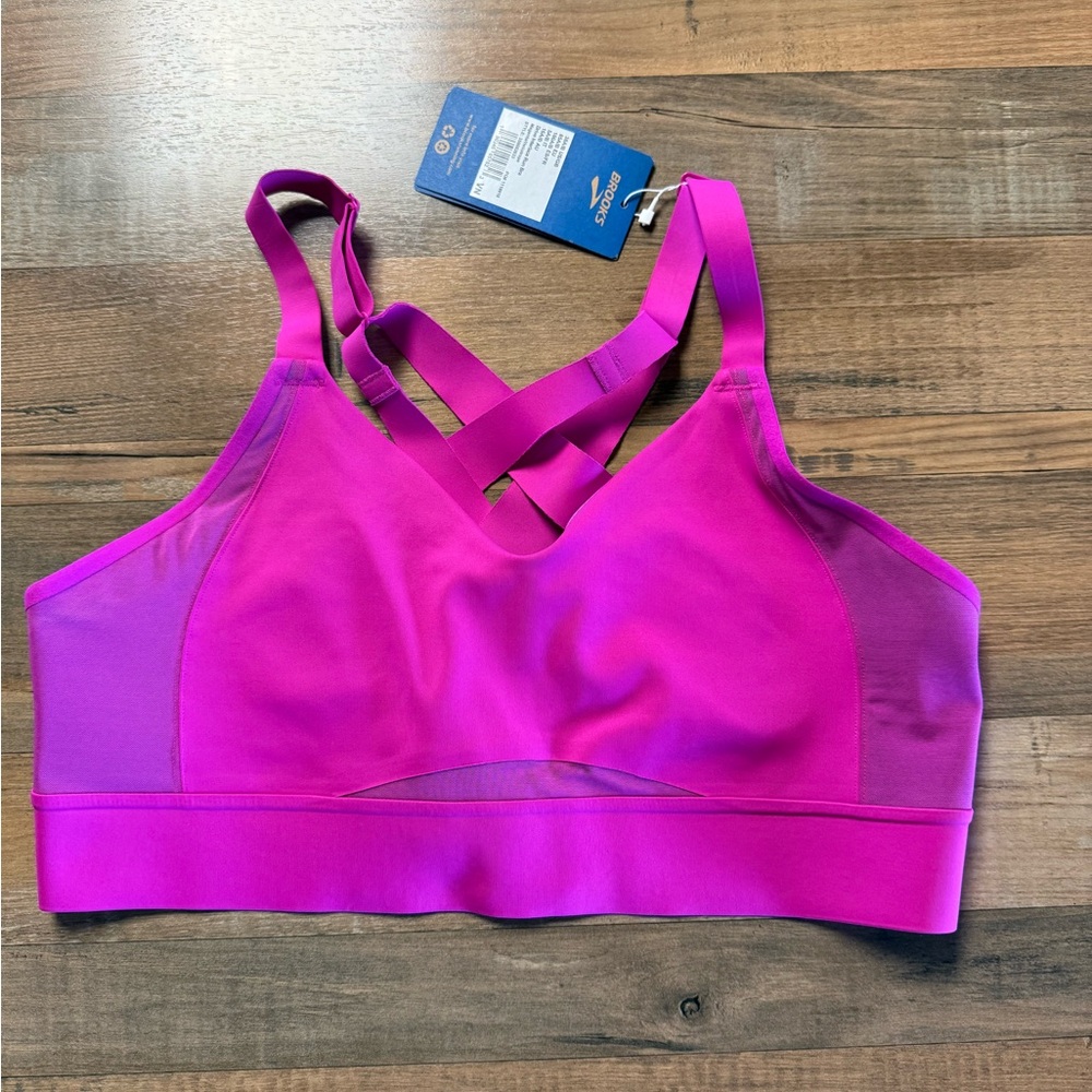 Brooks Vibrant Pink Sports Bra